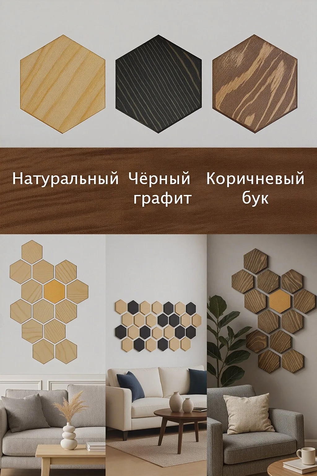 Декоративные соты — три отделки